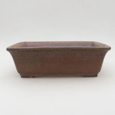 Ceramic bonsai bowl 21.5 x 18 x 7 cm, color brown - 1