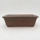 Ceramic bonsai bowl 21.5 x 18 x 7 cm, color brown - 1/3