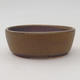 Ceramic bonsai bowl 10 x 8.5 x 3.5 cm, brown color - 1/3