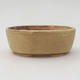 Ceramic bonsai bowl 10 x 8.5 x 3.5 cm, color brown-yellow - 1/3