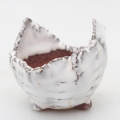 Ceramic shell 5.5 x 5 x 3.5 cm, color white - 1
