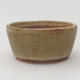 Ceramic bonsai bowl 8 x 7 x 4 cm, color brown-green - 1/3