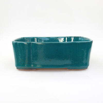 Ceramic bonsai bowl 21 x 18 x 7 cm, color green - 1