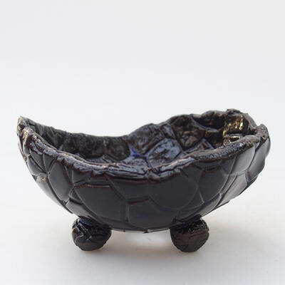 Ceramic Shell 8.5 x 8 x 4.5 cm, color blue-black - 1