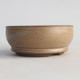Ceramic bonsai bowl 10 x 10 x 4 cm, brown color - 1/3