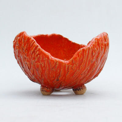 Ceramic Shell 8 x 9.5 x 6 cm, color orange - 1