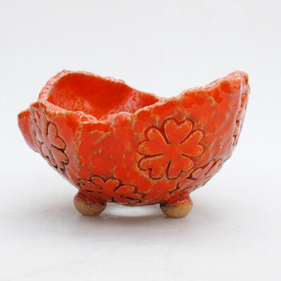 Ceramic shell 9 x 9 x 6 cm, color orange - 1