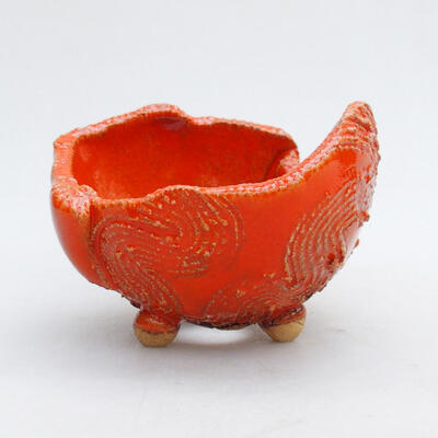 Ceramic shell 9 x 9 x 7 cm, color orange - 1