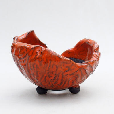 Ceramic Shell 9 x 8 x 7 cm, color orange - 1