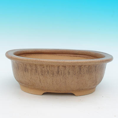 Bonsai ceramic bowl CEJ 48, dark brown - 1