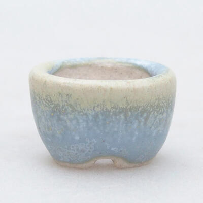 Ceramic bonsai bowl 2 x 1.5 x 1 cm, color blue - 1
