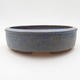 Ceramic bonsai bowl 16.5 x 16.5 x 4.5 cm, color blue - 1/3