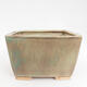 Ceramic bonsai bowl 16 x 16 x 10 cm, color green - 1/3