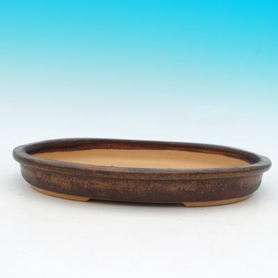 Bonsai ceramic bowl CEJ 4, dark brown - 1