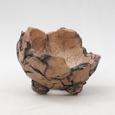 Ceramic shell 8 x 7.5 x 7 cm, color natural green - 1