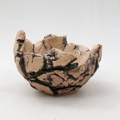 Ceramic shell 9 x 8.5 x 7.5 cm, color natural green - 1