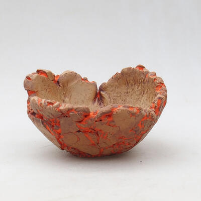 Ceramic Shell 9 x 8 x 5 cm, color natural orange - 1