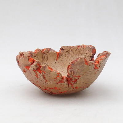 Ceramic Shell 10 x 9 x 5 cm, color natural orange - 1