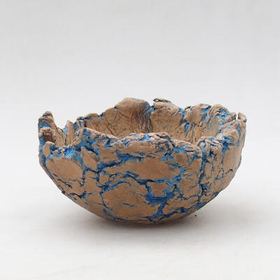 Ceramic shell 9.5 x 9 x 5 cm, color natural blue - 1