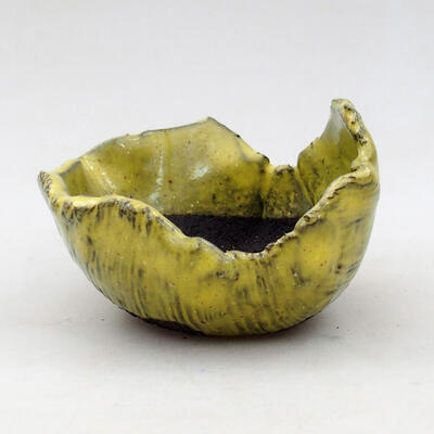 Ceramic shell 7.5 x 7.5 x 6 cm, color yellow - 1