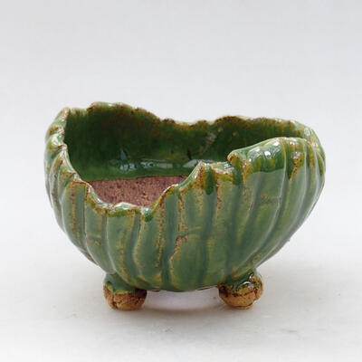Ceramic shell 8.5 x 8.5 x 6 cm, color green - 1