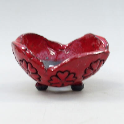 Ceramic shell 8.5 x 8.5 x 5 cm, color red - 1