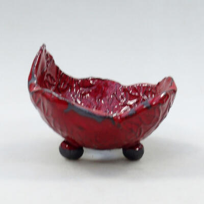Ceramic shell 8.5 x 8 x 6.5 cm, color red - 1