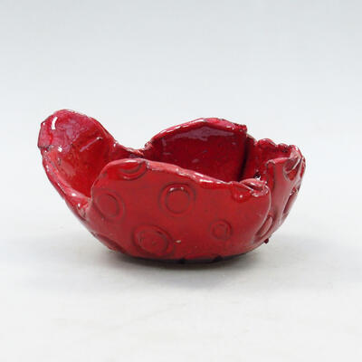 Ceramic shell 9.5 x 7.5 x 5 cm, color red - 1