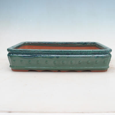 Bonsai bowl 32 x 23 x 7 cm, color green - 1