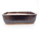 Ceramic bonsai bowl 15 x 10.5 x 5 cm, brown color - 1/3