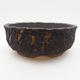 Ceramic bonsai bowl 17 x 17 x 6.5 cm, color cracked - 1/4