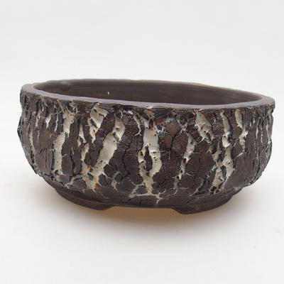 Ceramic bonsai bowl 16 x 16 x 6.5 cm, color cracked - 1