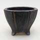 Ceramic bonsai bowl 7 x 7 x 5.5 cm, gray color - 1/3