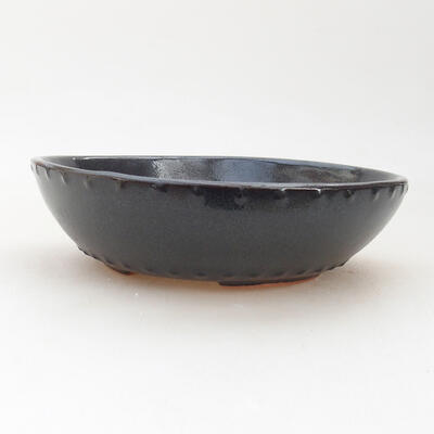 Ceramic bonsai bowl 18 x 18 x 5 cm, color gray - 1