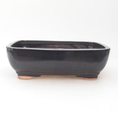 Ceramic bonsai bowl 22 x 17 x 7 cm, gray color - 1