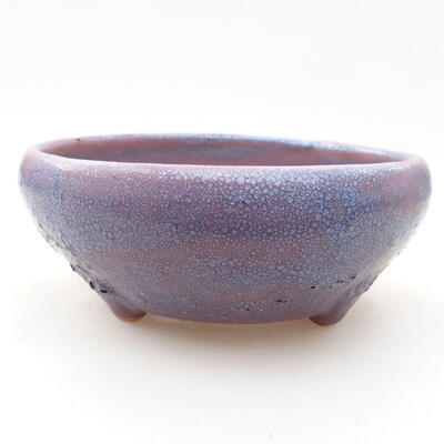 Ceramic bonsai bowl 10.5 x 10.5 x 4 cm, color purple - 1