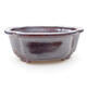 Ceramic bonsai bowl 12 x 10 x 5 cm, brown color - 1/3