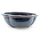 Ceramic bonsai bowl 12 x 10 x 4.5 cm, color blue-black - 1/3