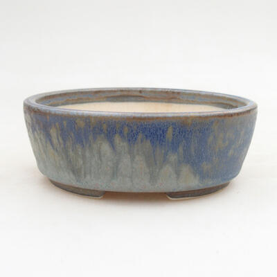 Ceramic bonsai bowl 9.5 x 8 x 3.5 cm, color blue - 1