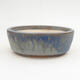 Ceramic bonsai bowl 9.5 x 8 x 3.5 cm, color blue - 1/3