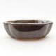 Ceramic bonsai bowl 10 x 8.5 x 3 cm, color green - 1/3
