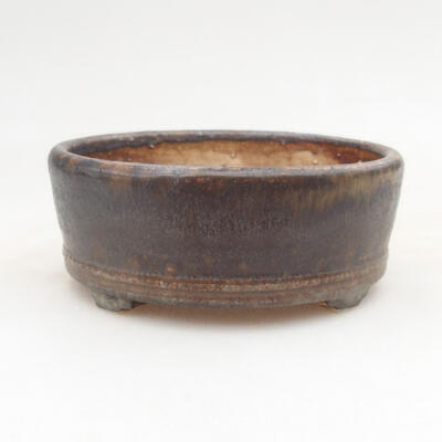 Ceramic bonsai bowl 8.5 x 8.5 x 3.5 cm, color brown - 1