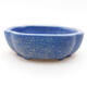 Ceramic bonsai bowl 10 x 8.5 x 3 cm, color blue - 1/3