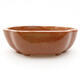 Ceramic bonsai bowl 10 x 8.5 x 3 cm, brown color - 1/3