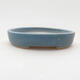 Ceramic bonsai bowl 11.5 x 9 x 2 cm, color blue - 1/2