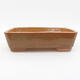 Ceramic bonsai bowl 17.5 x 13 x 5 cm, brown color - 1/3