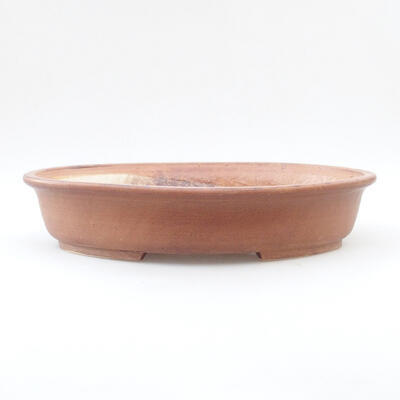 Ceramic bonsai bowl 28 x 25 x 6 cm, color brown - 1
