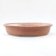 Ceramic bonsai bowl 28 x 25 x 6 cm, color brown - 1/3