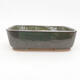 Ceramic bonsai bowl 15.5 x 12.5 x 4.5 cm, color green - 1/3