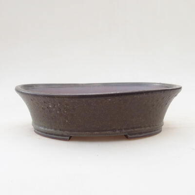 Ceramic bonsai bowl 18 x 16.5 x 4.5 cm, color brown - 1